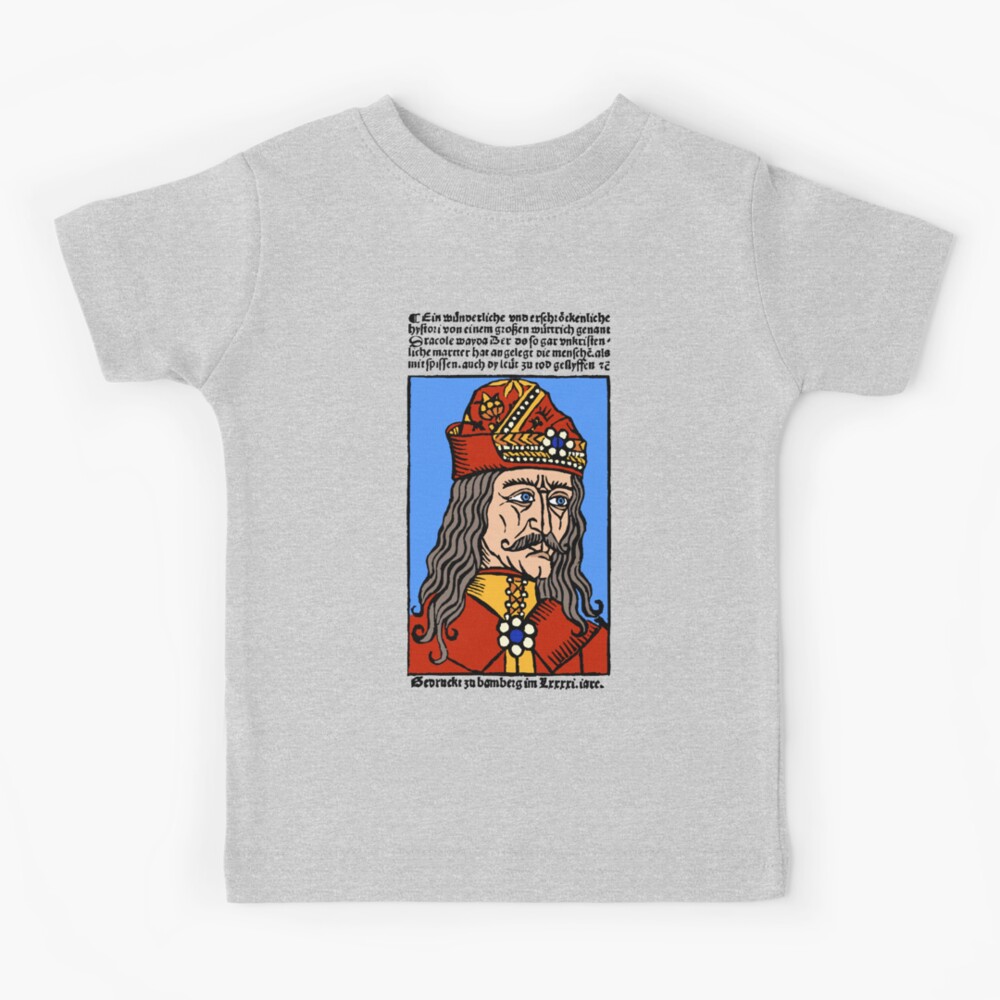 Vlad the Impaler T-Shirt Art-Vintage Art Vlad Dracula Raglan Baseball Tee