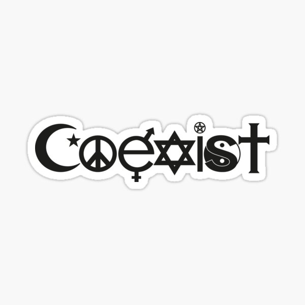 Item preview, COEXIST Black Plain designed and sold by DyadyaYasha.