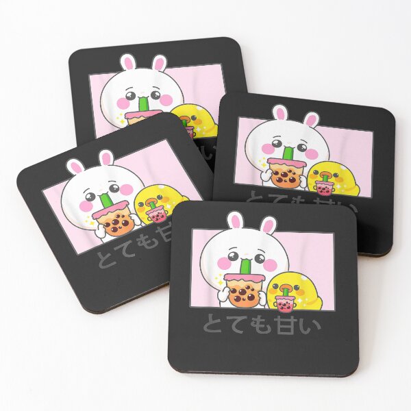 Item preview, Kawaii cute anime bunny and duck drinking bubble tea T-Shirt designed and sold by Lukifo-Tender.