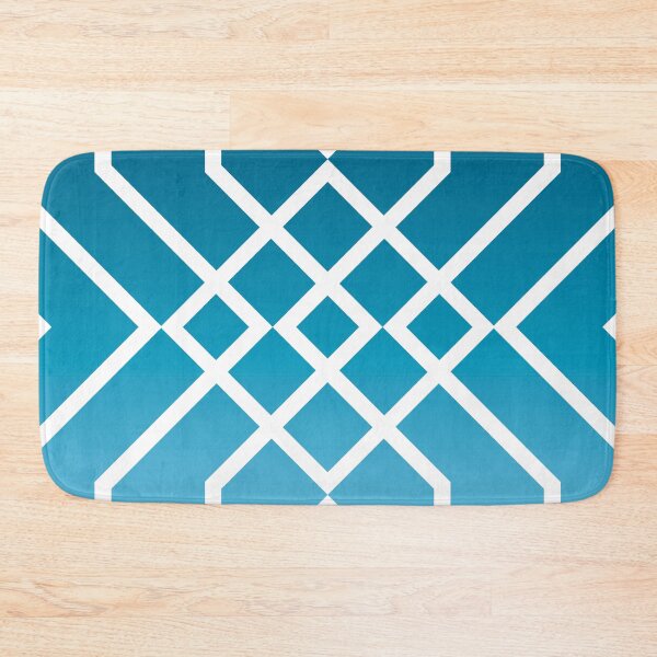 Item preview, Geometric blue and white line pattern designed and sold by BLMcreations.