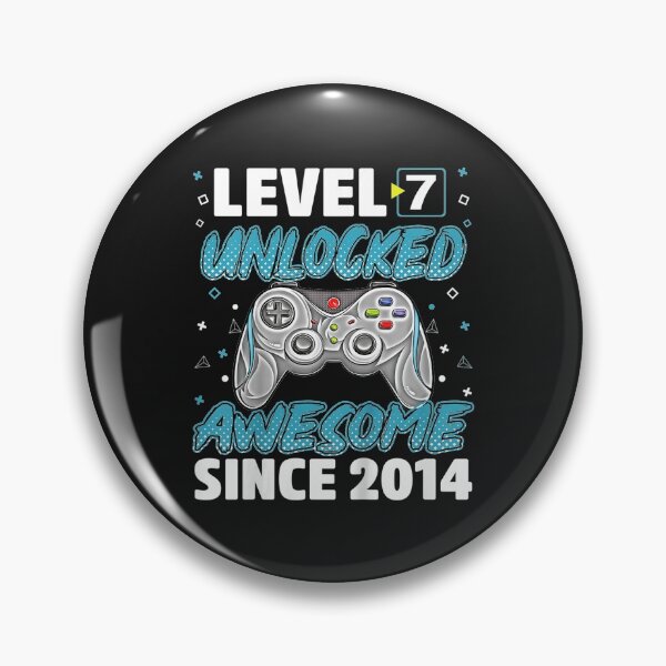 Item preview, Kids Level 7 Unlocked Awesome Since 2014 Video Game Birthday Boy T-Shirt designed and sold by Lukifo-Tender.