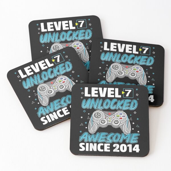 Item preview, Kids Level 7 Unlocked Awesome Since 2014 Video Game Birthday Boy T-Shirt designed and sold by Lukifo-Tender.
