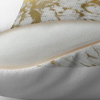 Alternate view of Gold marble on white (original height quality print) Throw Pillow