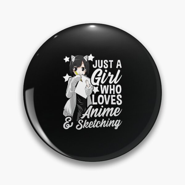 Item preview, Anime Girl J ust A G irl W ho L oves A nime and s ketching Drawing designed and sold by Archibald24Luci.