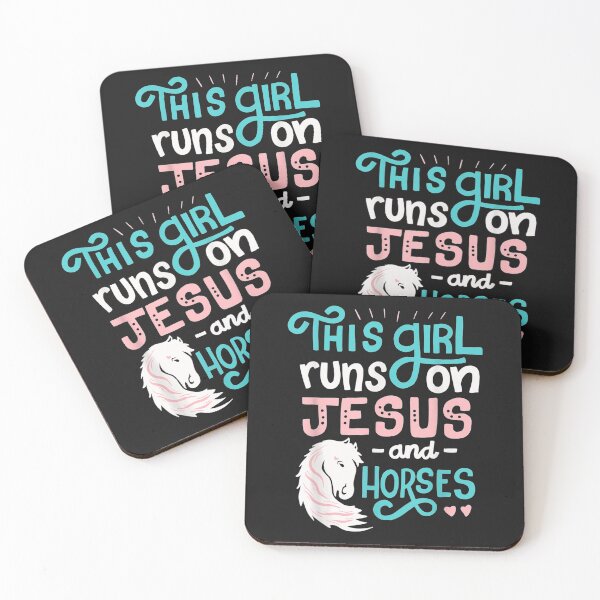 Item preview, This Girl Runs on Jesus And Horses for Horse Lovers Women T-Shirt designed and sold by Lukifo-Tender.