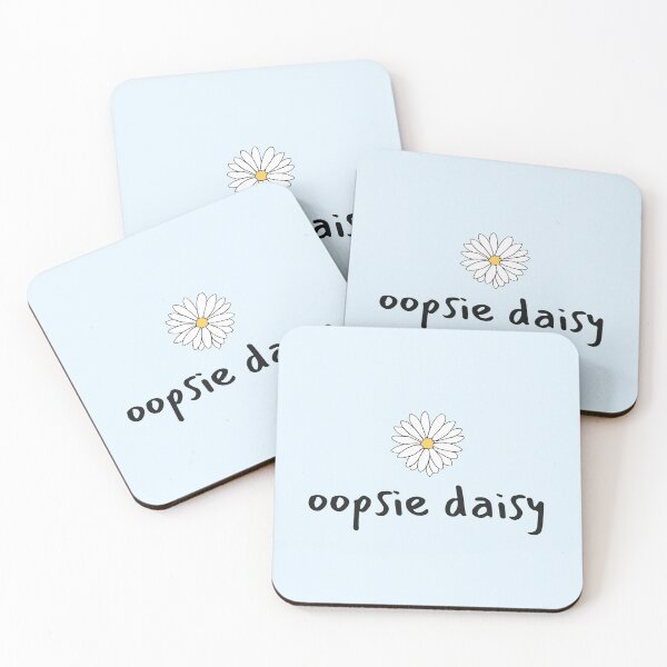 Item preview, Cute yellow and white oopsie daisy flower - blue designed and sold by MNCO.