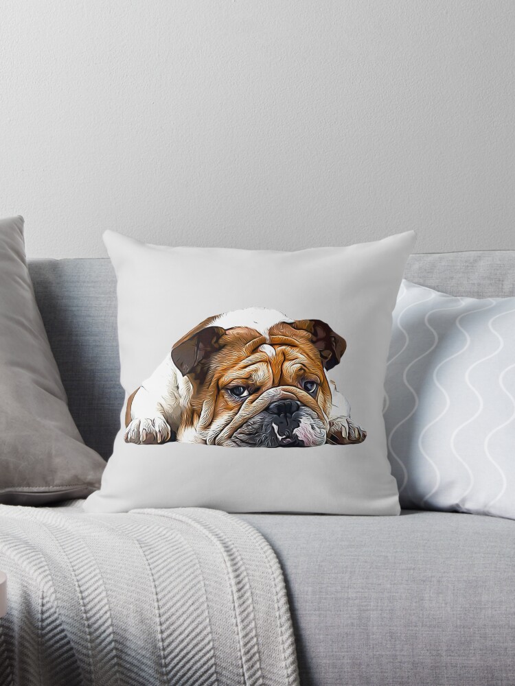 Bulldog throw outlet pillow