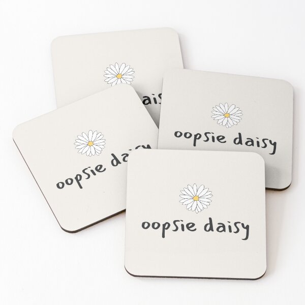 Item preview, Cute yellow and white oopsie daisy flower - warm beige designed and sold by MNCO.