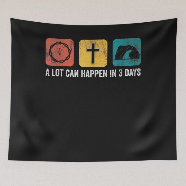 Item preview, Vintage A Lot Can Happen in 3 Days Bible Easter Christian T-Shirt designed and sold by Lukifo-Tender.