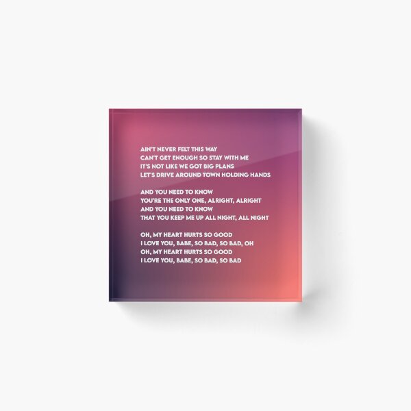 ILYSB lyrics Acrylic Block