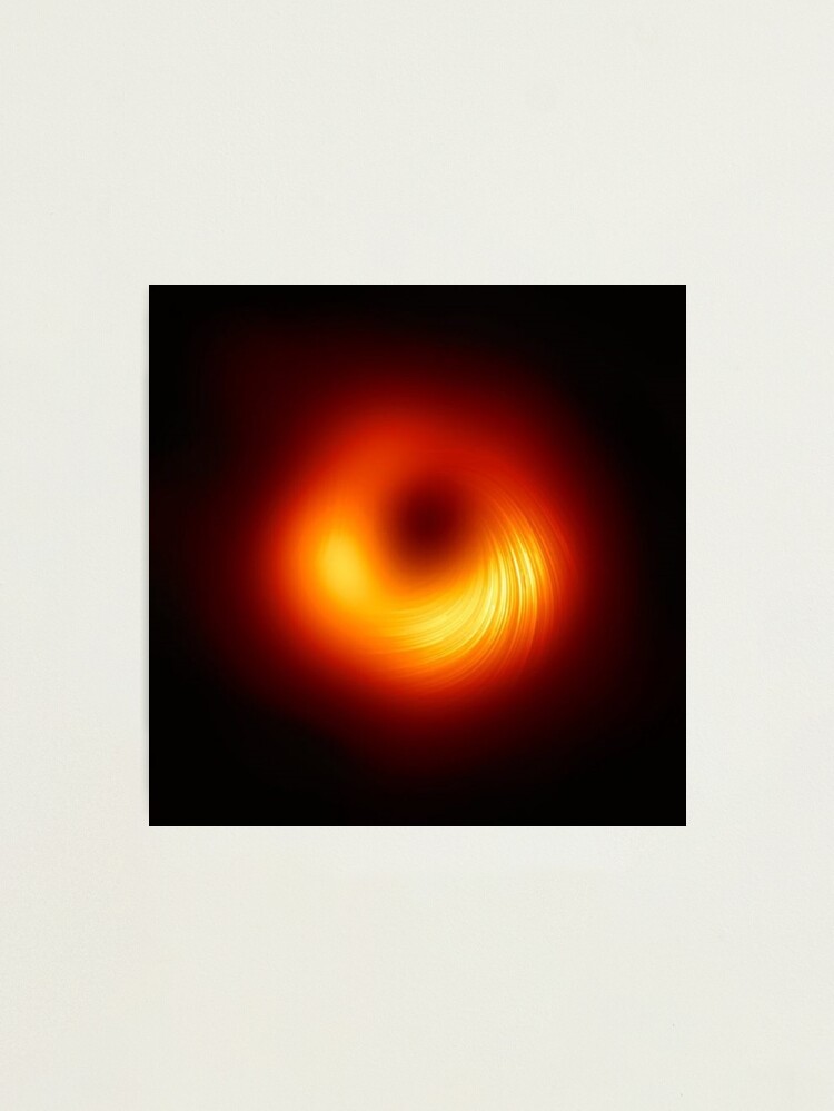 Alternate view of Polarized Light in the Vicinity of the Supermassive Black Hole at the Center of Galaxy M87 Photographic Print