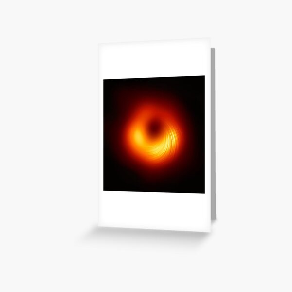 Polarized Light in the Vicinity of the Supermassive Black Hole at the Center of Galaxy M87 Greeting Card