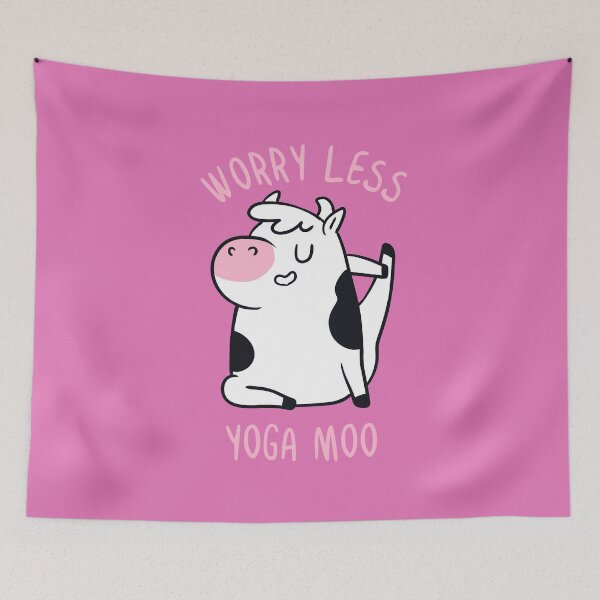 Artikelvorschau, Sorgen Sie sich weniger Yoga Moo entworfen und verkauft von Huebucket.