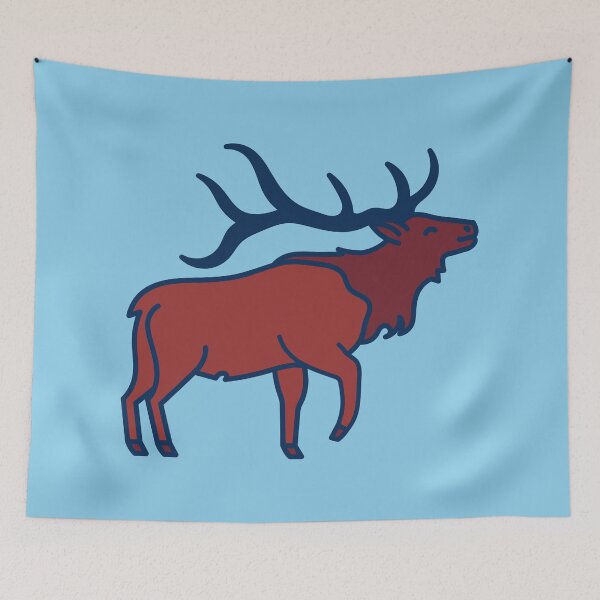 Item preview, Diploo's friends - the majestic brown Elk - sky blue designed and sold by TokiPY.