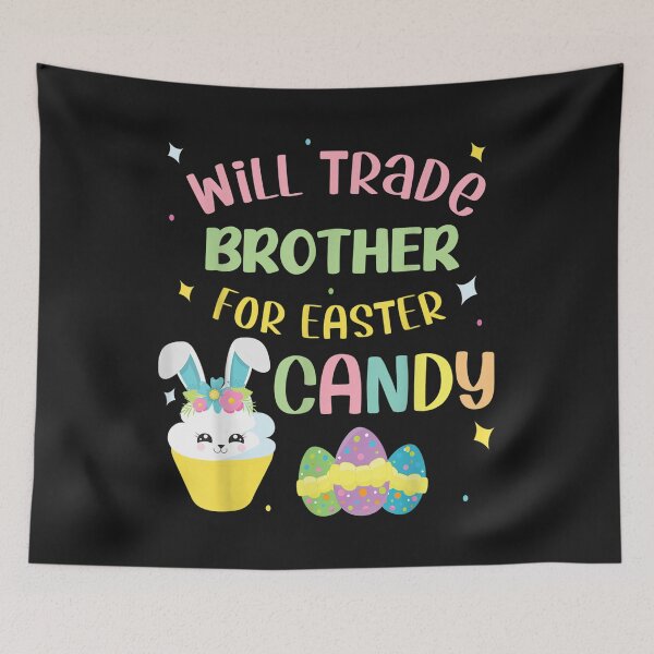 Artikelvorschau, Will Trade Brother for Easter Candy Eggs Kids Boys Girls T-Shirt entworfen und verkauft von Lukifo-Tender.