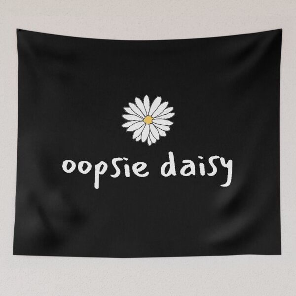 Item preview,  Cute yellow and white oopsie daisy flower - black designed and sold by MNCO.