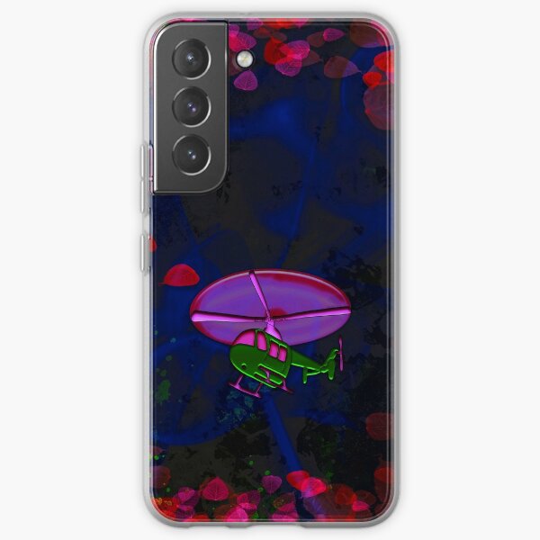 Legaculia phone case helicopter blue pink Samsung Galaxy Soft Case