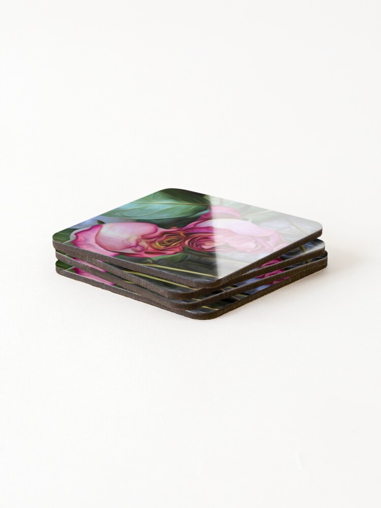 Thumbnail 4 of 5, Coasters (Set of 4), Two Roses designed and sold by fatenanwar.