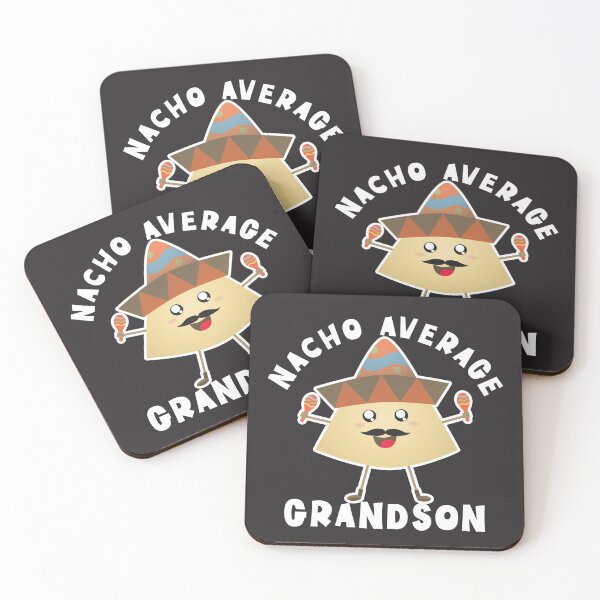 Item preview, Nacho Average Grandson - Cute and Funny Nacho with Moustache Wearing Mexican Hat While Playing Maracas Illustrations Design designed and sold by NightGleam.