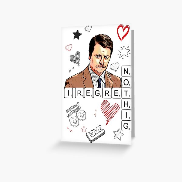Ron Swanson Funny Card, Anniversary Card Scrabble  Greeting Card