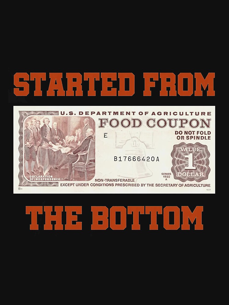 Marcintee Food Stamp Started from The Bottom Essential T Shirt