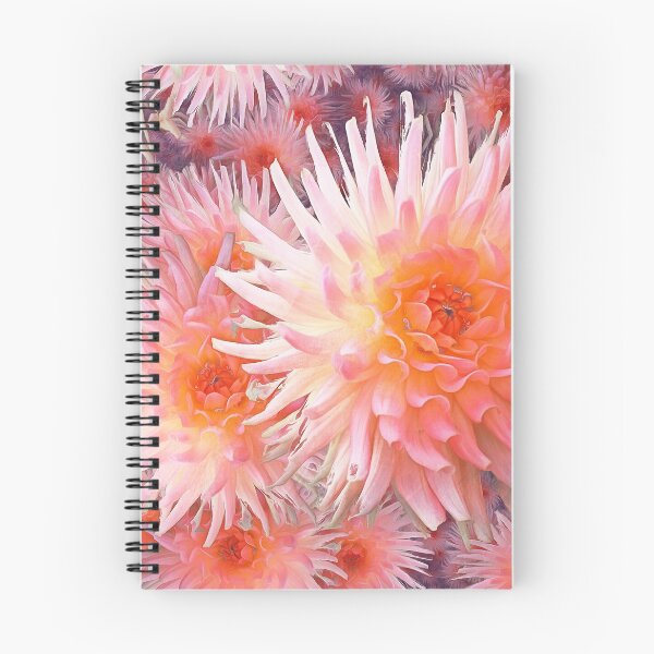Item preview, Infinite Pink Spiky Dahlias designed and sold by SeaChangeDesign.