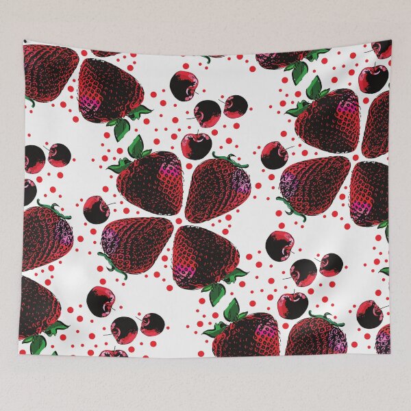 Item preview, Strawberry Painting Repeating Pattern designed and sold by fahadabu.