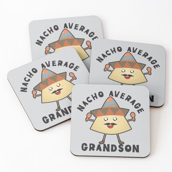 Item preview, Nacho Average Grandson - Cute and Funny Nacho with Moustache Wearing Mexican Hat While Playing Maracas Illustrations Design designed and sold by NightGleam.