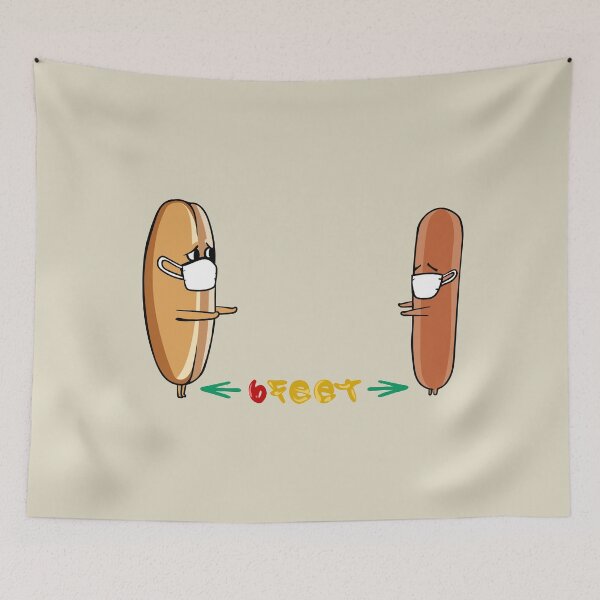 Item preview, Social distancing Hot Dog designed and sold by Huebucket.