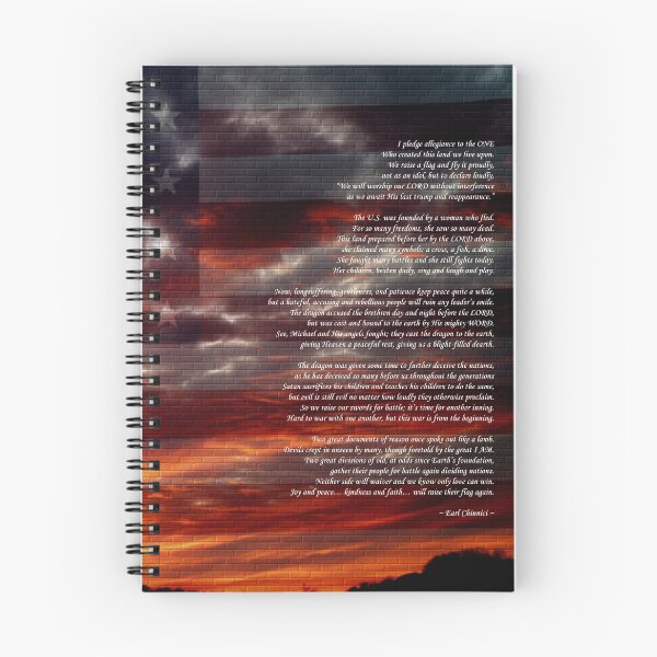 Item preview, Pledge of Allegiance (Poem by Earl Chinnici) on US Flag Sunset Dream designed and sold by CleanWIP.