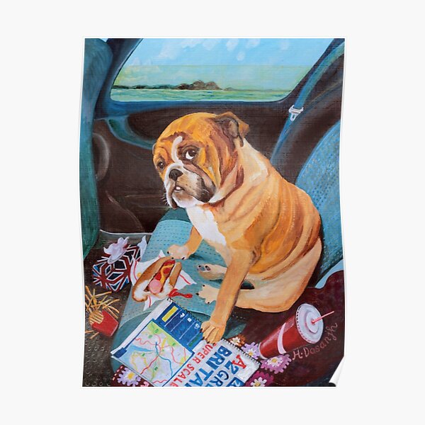 Hot Dog In The Car Poster