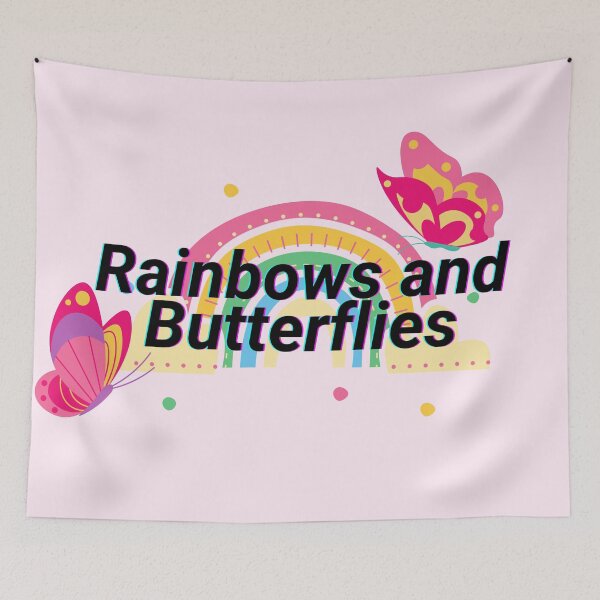 Item preview, Rainbows and butterflies -glitch aesthetic designed and sold by WanderAesthetic.