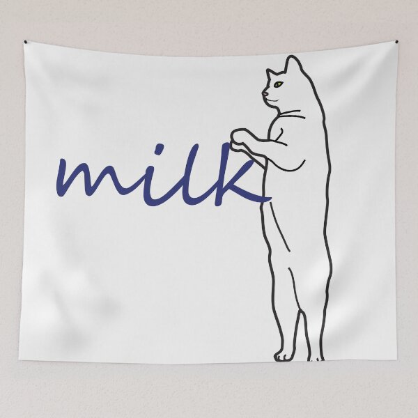 Item preview, white cats print design.  designed and sold by dadamda.