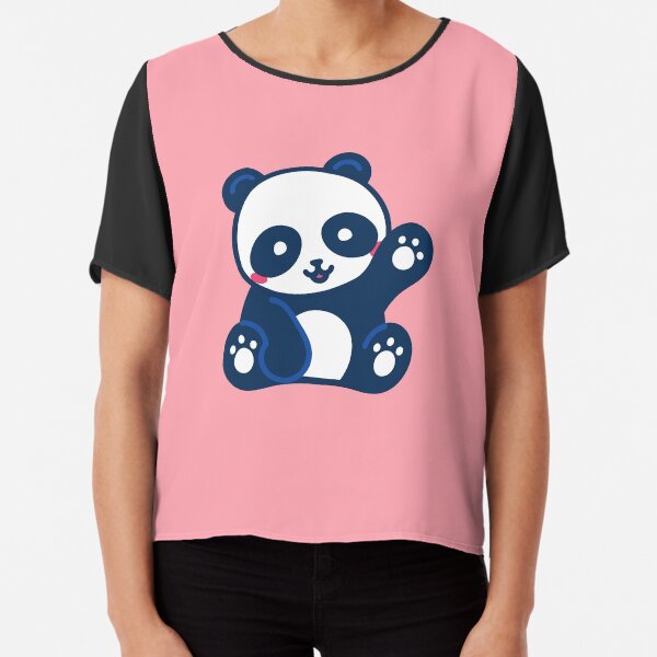 Les amis de Diploo - Le mignon bébé panda - rose milkshake Top mousseline