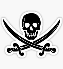 Swords Skull Sticker