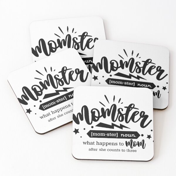 Item preview, Momster  What Happens To Mom After She Counts To Three -mom puns designed and sold by shivani21061993.