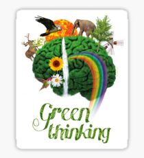 Green Thinking - love of Nature | Pensamiento en verde - amor por la Naturaleza Sticker