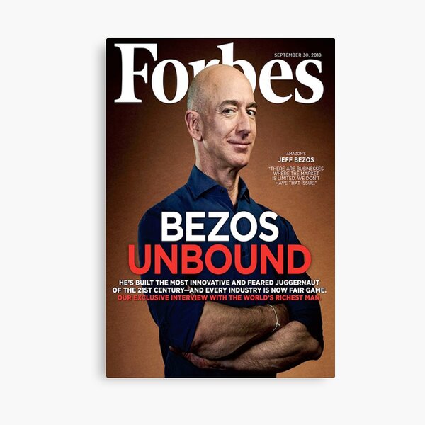 Jeff Bezos - FORBES Magazine Canvas Print