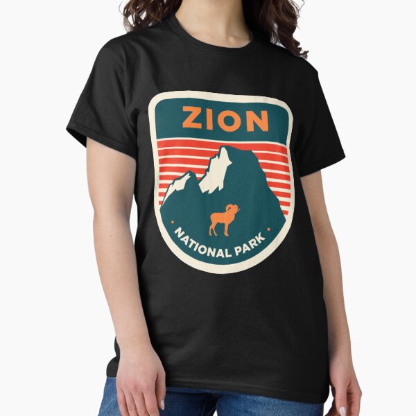 Vista previa del artículo con la obra «Camiseta retro vintage del Parque Nacional Zion», diseñado y vendido por Clavitaps.