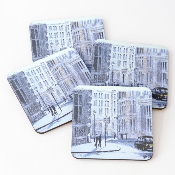 Item preview, London painting of Whitehall sidestreet with taxi and commuters designed and sold by Al Benge.