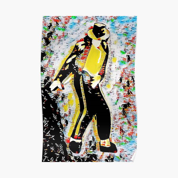 Michael Jackson Künstlerisches Porträt Moonwalker Poster