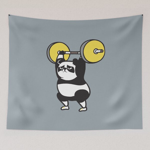 Item preview, The snatch weightlifting Panda designed and sold by Huebucket.