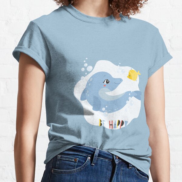 Unisex Dolphin Trio Blue Tie Dye Tee