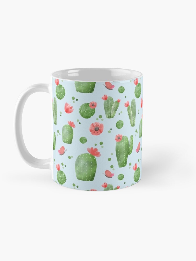 Thumbnail 3 of 6, Coffee Mug, Cactus blue designed and sold by MatejaLukezic.