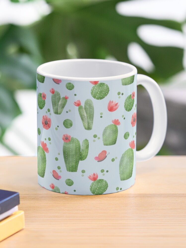 Thumbnail 1 of 6, Coffee Mug, Cactus blue designed and sold by MatejaLukezic.