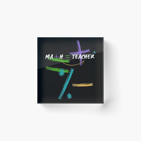 Item preview, Colorful Math Sign Teacher Professional Design designed and sold by fosterahope.