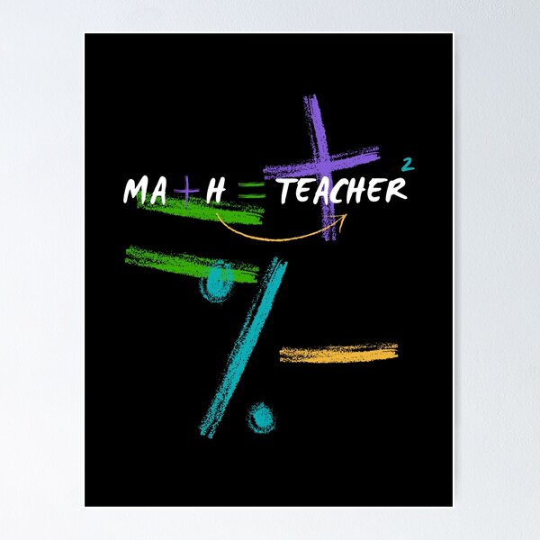 Item preview, Colorful Math Sign Teacher Professional Design designed and sold by fosterahope.