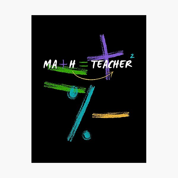 Item preview, Colorful Math Sign Teacher Professional Design designed and sold by fosterahope.