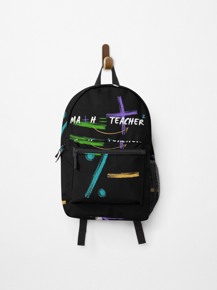 Thumbnail 1 of 3, Backpack, Colorful Math Sign Teacher Professional Design designed and sold by fosterahope.
