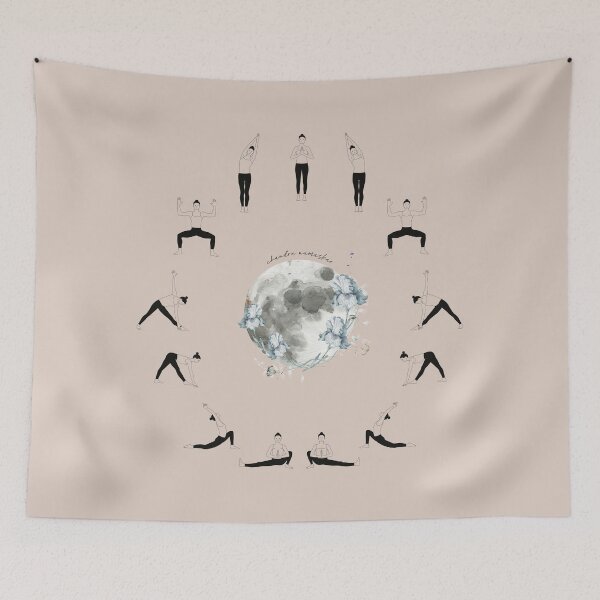 Item preview, Moon Salutation Yoga Sequence | Chandra Namaskar designed and sold by Sadhana Design Studio.